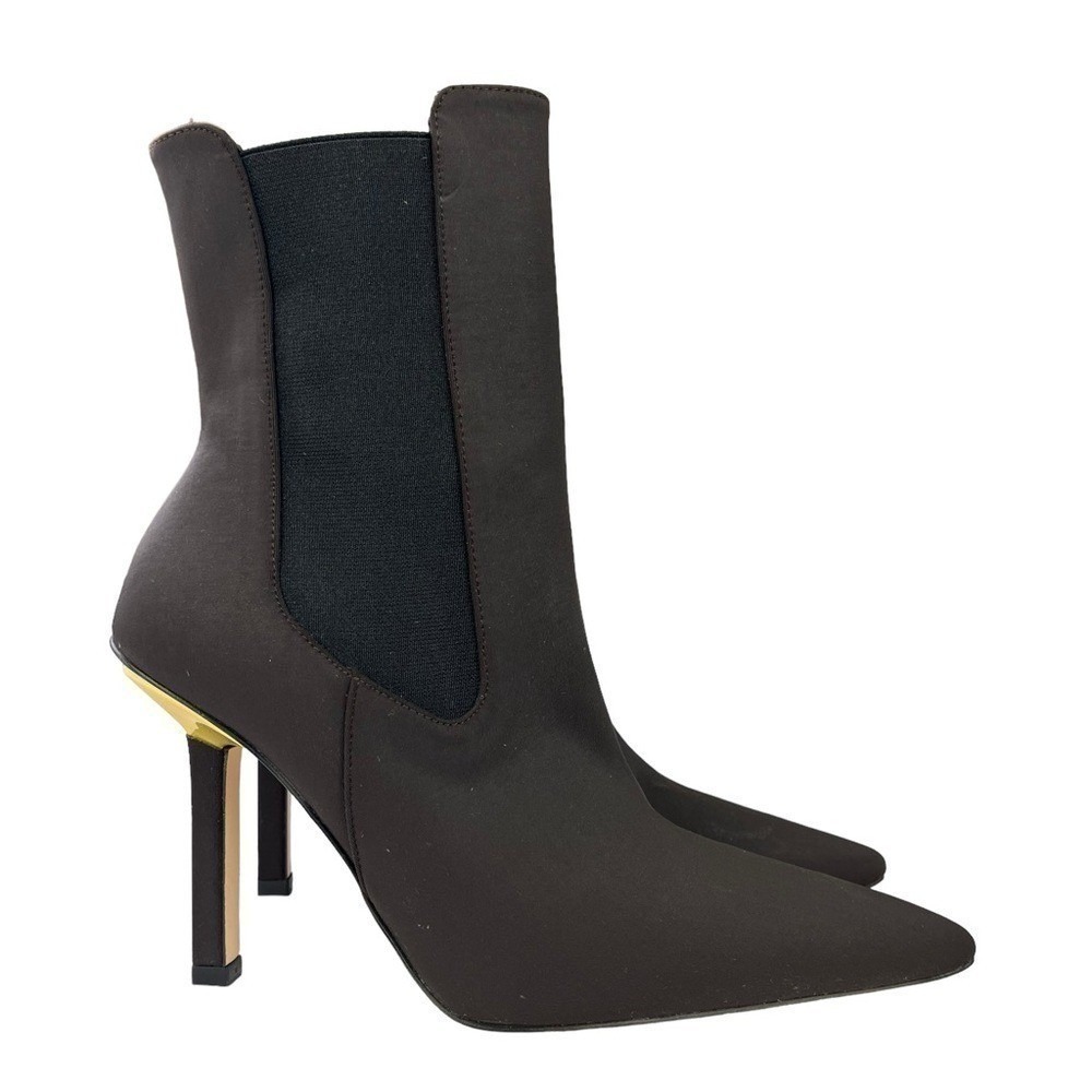 Good American High Kickstand Chelsea High Heel Ankle Runway Chic Boots Womens 9‎